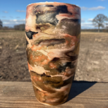 Vaas &#039;Pasa&#039; Epoxy - Terracotta en zwart-tinten 