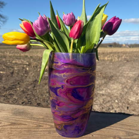 epoxy boeketvaas paars