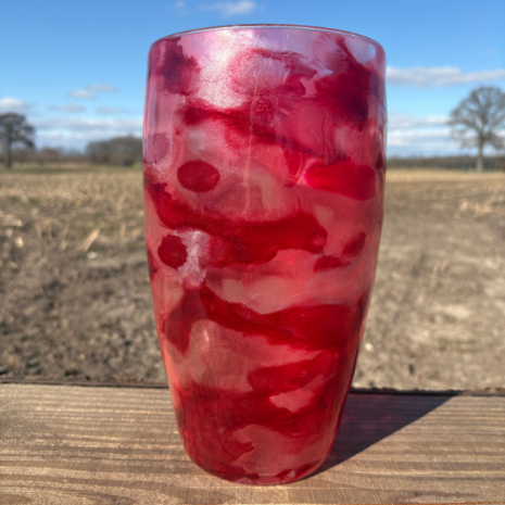 Vaas 'Pasa' Epoxy - Rood en Roze-tinten 