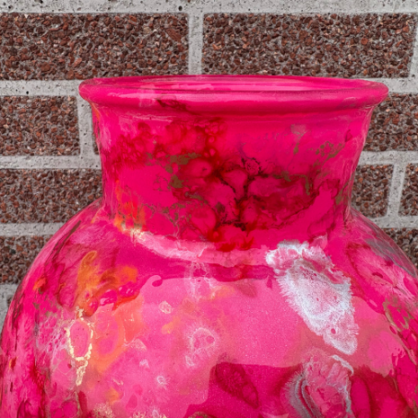 Bolvaas 'Jeremy' - Fluor roze tint 